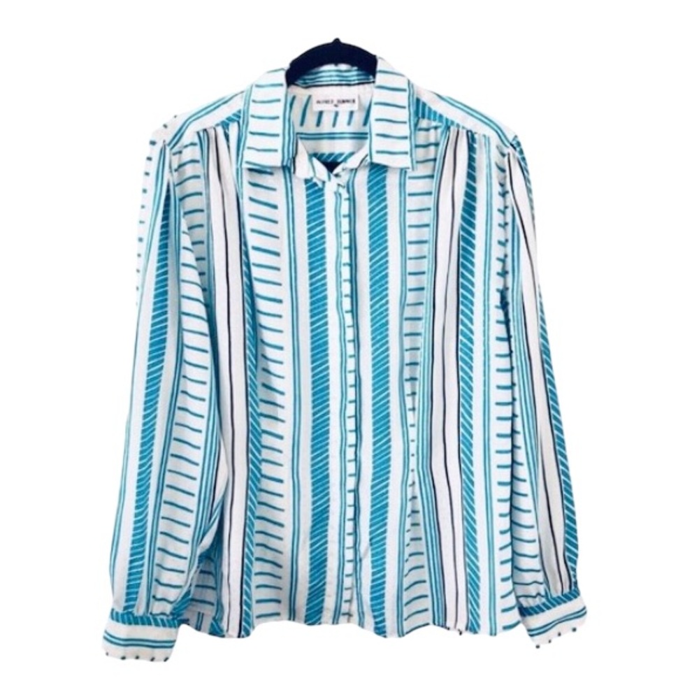 VTG Alfred Dunner Print Button Down Blouse Size 40 (L)